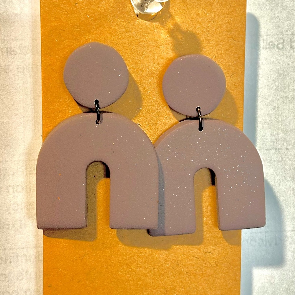 Purple (lavender) Geometric Earrings